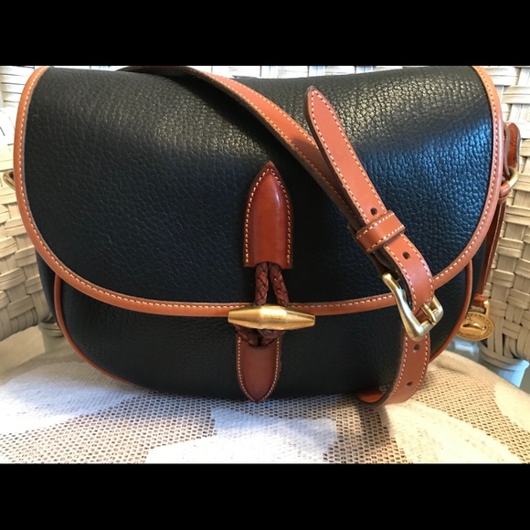 Dooney & Bourke Handbags - Dooney & Bourke Vintage Large  Loden Saddle Bag